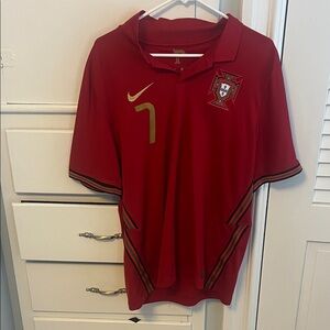 Red Nike Ronaldo Portugal Soccer Jersey